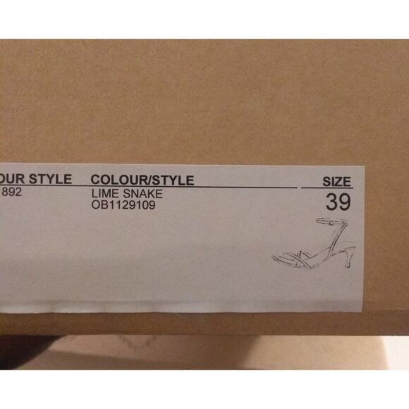 Free People Salina Neon Lime Snake Heels US9 - Picture 7 of 7